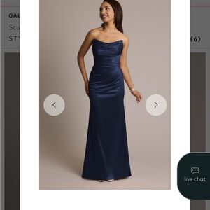 David bridal’s Galina Signiture marine blue dress